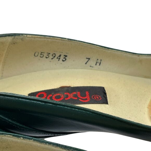 Vintage Proxy Green Leather Heels Size 7M - Picture 8 of 9